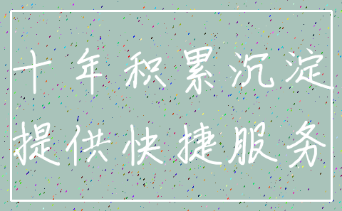 十年积累沉淀_提供快捷服务