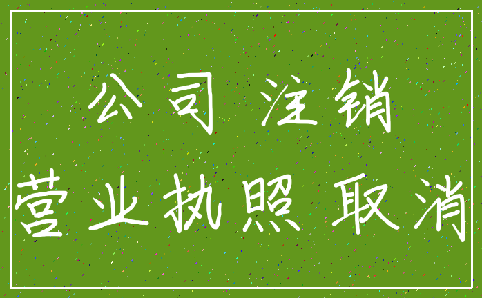 公司 注销_营业执照 取消