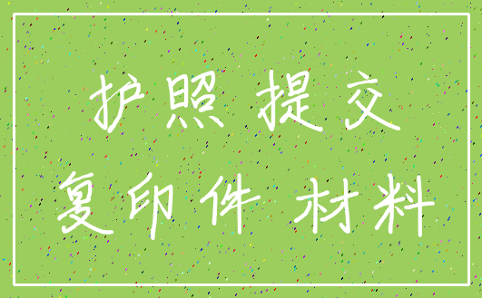 护照 提交_复印件 材料