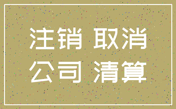 注销 取消_公司 清算