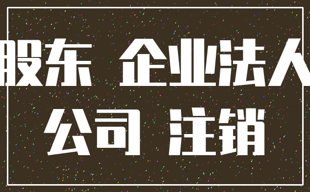 股东 企业法人_公司 注销