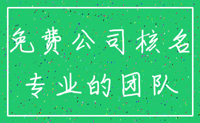 免费公司核名_专业的团队
