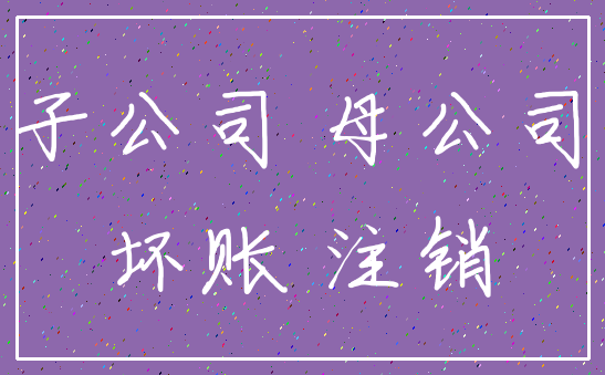子公司 母公司_坏账 注销