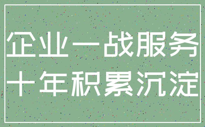 企业一战服务_十年积累沉淀