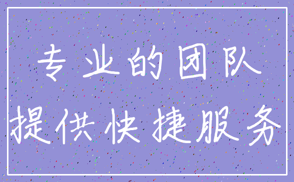 专业的团队_提供快捷服务