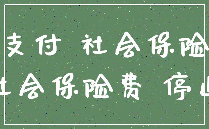 支付 社会保险_社会保险费 停止