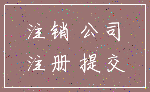 注销 公司_注册 提交