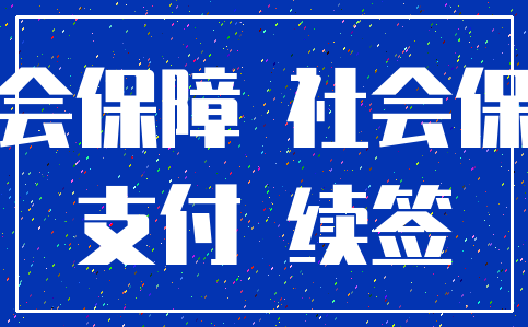 社会保障 社会保险_支付 续签