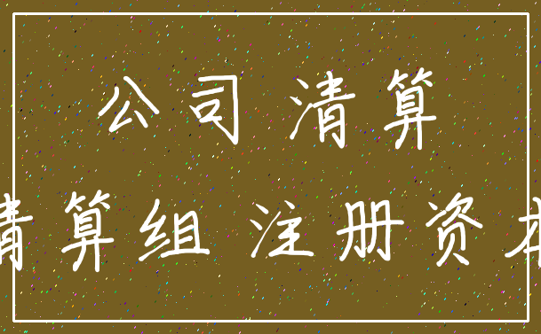 公司 清算_清算组 注册资本