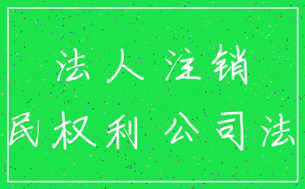 法人 注销_公民权利 公司法人
