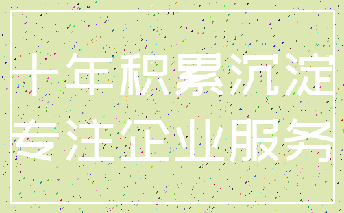 十年积累沉淀_专注企业服务