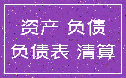 资产 负债_负债表 清算
