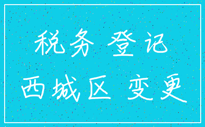 税务 登记_西城区 变更