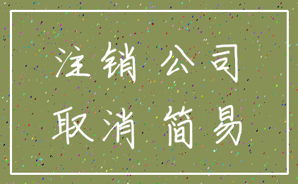注销 公司_取消 简易