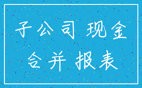 子公司 现金_合并 报表