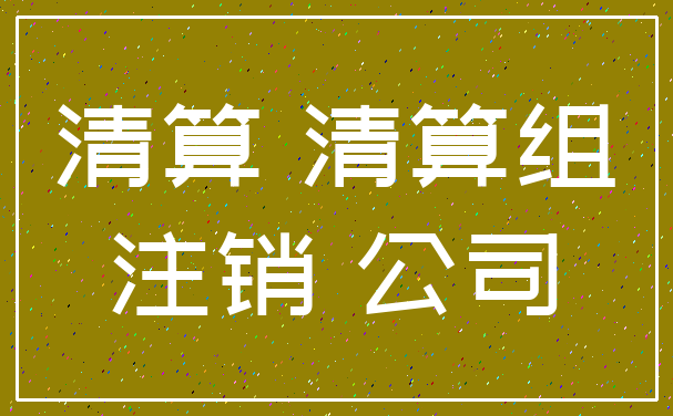 清算 清算组_注销 公司