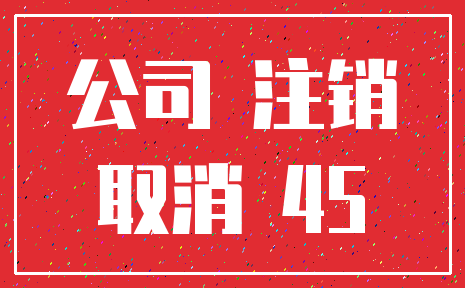 公司 注销_取消 45