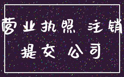 营业执照 注销_提交 公司