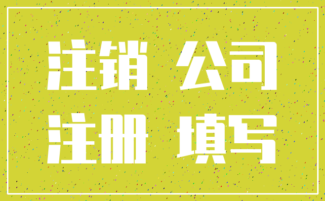 注销 公司_注册 填写