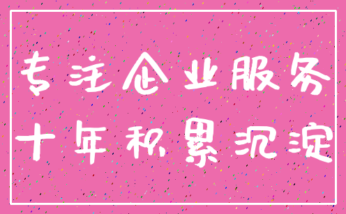 专注企业服务_十年积累沉淀