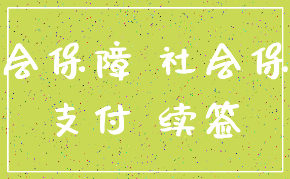 社会保障 社会保险_支付 续签