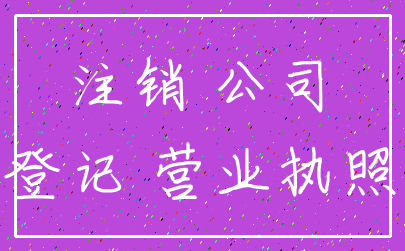 注销 公司_登记 营业执照