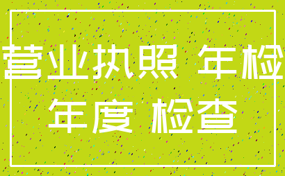 营业执照 年检_年度 检查