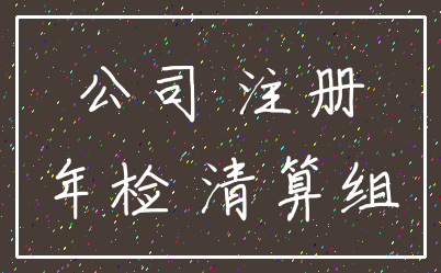 公司 注册_年检 清算组