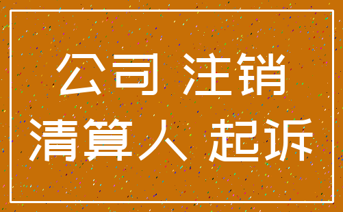 公司 注销_清算人 起诉