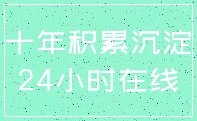 十年积累沉淀_24小时在线