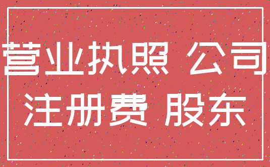 营业执照 公司_注册费 股东