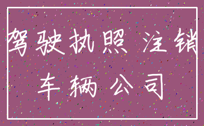 驾驶执照 注销_车辆 公司