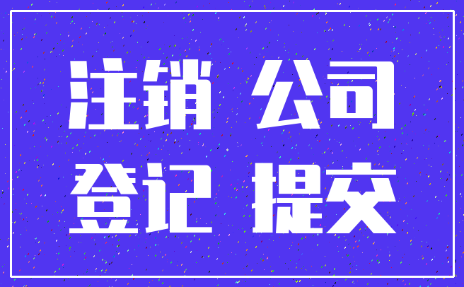 注销 公司_登记 提交