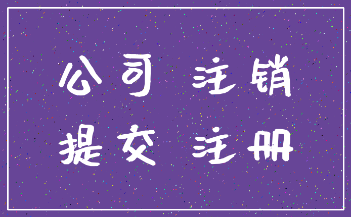 公司 注销_提交 注册