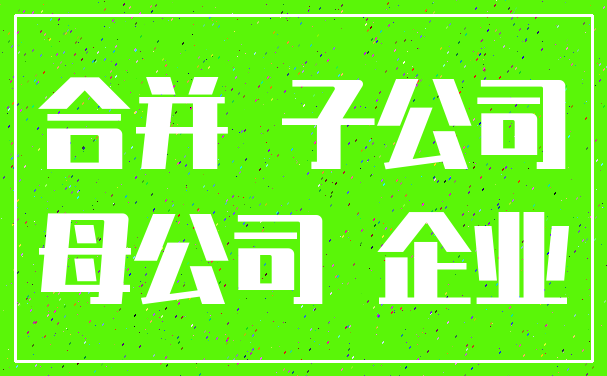 合并 子公司_母公司 企业