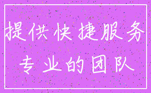 提供快捷服务_专业的团队