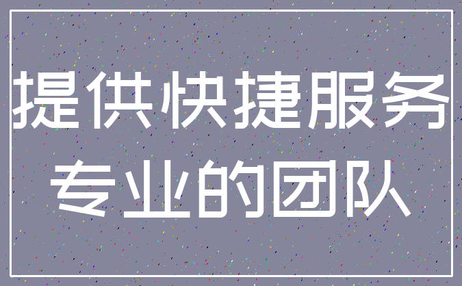 提供快捷服务_专业的团队