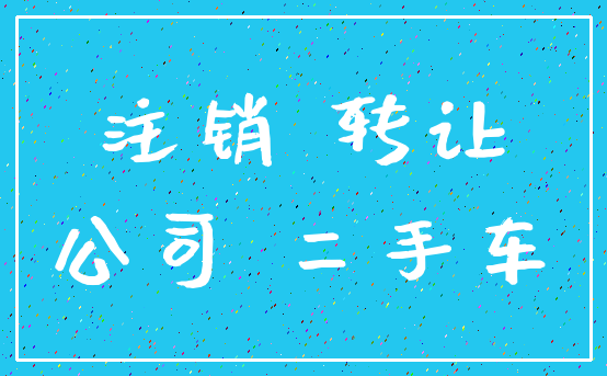 注销 转让_公司 二手车