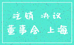 上海外资分公司注销决议