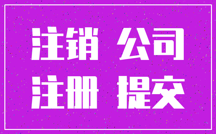 注销 公司_注册 提交