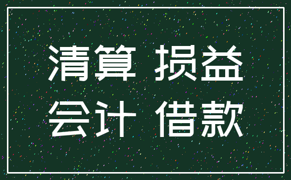 清算 损益_会计 借款