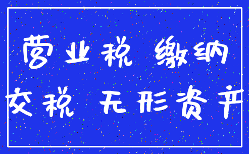 营业税 缴纳_交税 无形资产
