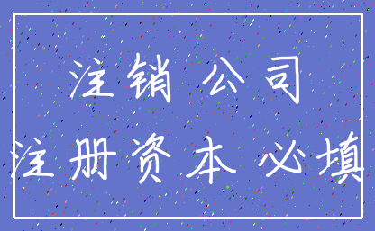 注销 公司_注册资本 必填