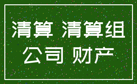 清算 清算组_公司 财产