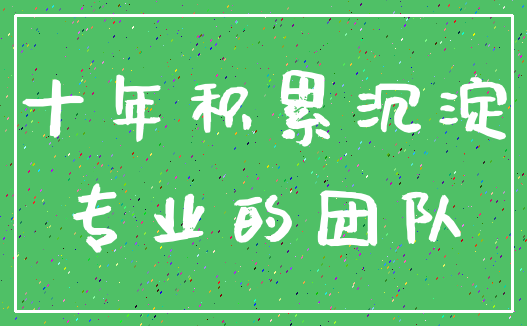 十年积累沉淀_专业的团队