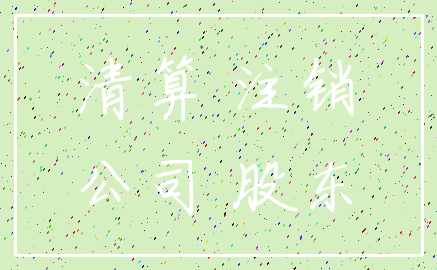 清算 注销_公司 股东