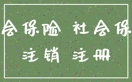 社会保险 社会保障_注销 注册