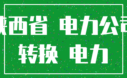 陕西省 电力公司_转换 电力