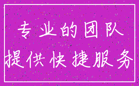 专业的团队_提供快捷服务