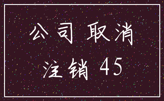 公司 取消_注销 45